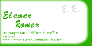 elemer romer business card